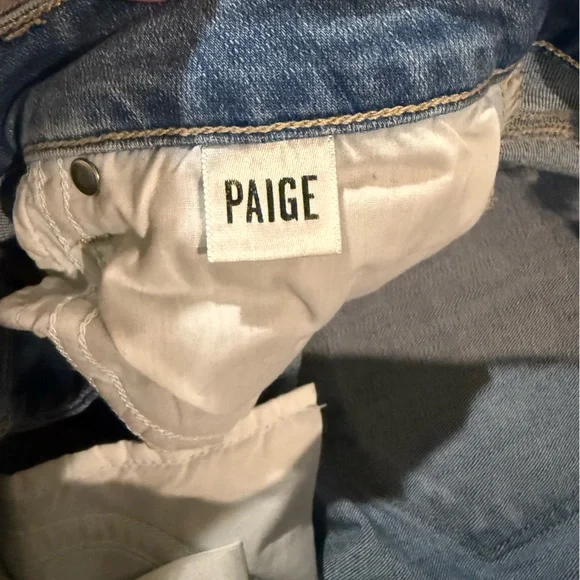 PAIGE Hoxton Ankle Skinny Jeans 28 Distressed Raw Hem - Picture 12 of 12